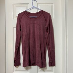 Lululemon swiftly long sleeve size 8 euc